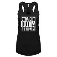 Straight Outta the Midwest Womens Racerback Tank Top