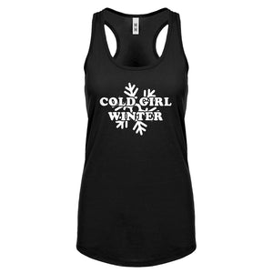 Cold Girl Winter Womens Racerback Tank Top