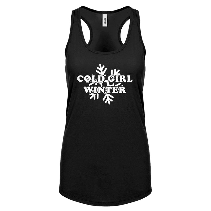 Cold Girl Winter Womens Racerback Tank Top