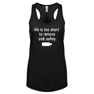 Racerback Remove USB Safely Womens Tank Top