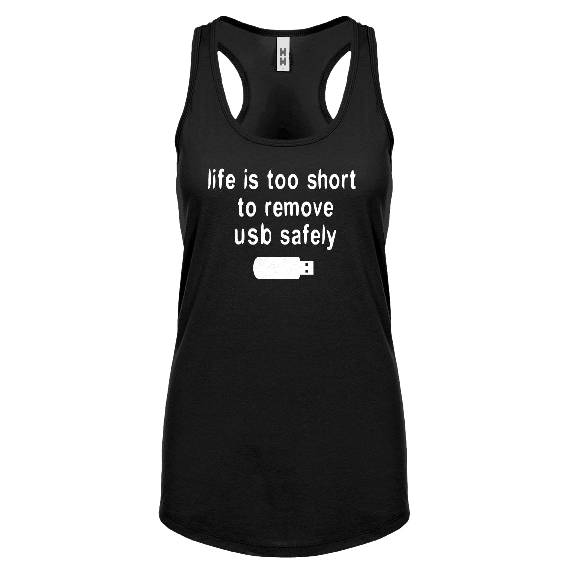 Racerback Remove USB Safely Womens Tank Top