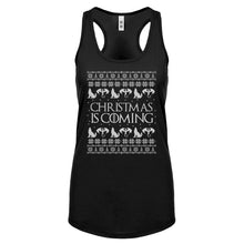 Racerback Christmas is Coming Womens Tank Top