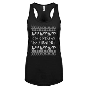 Racerback Christmas is Coming Womens Tank Top