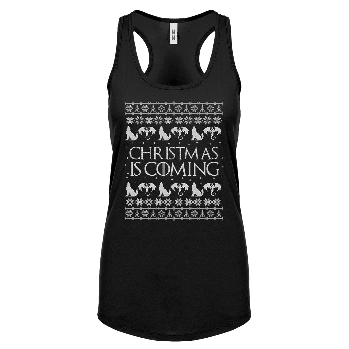 Racerback Christmas is Coming Womens Tank Top