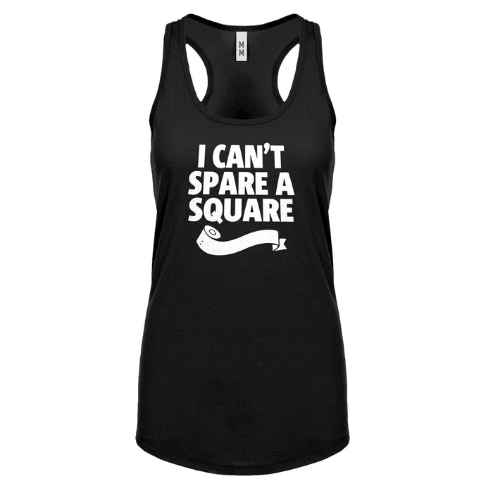 I Can't Spare a Square Womens Racerback Tank Top