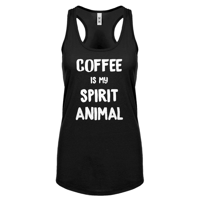 Coffee is my Spirit Animal Womens Racerback Tank Top