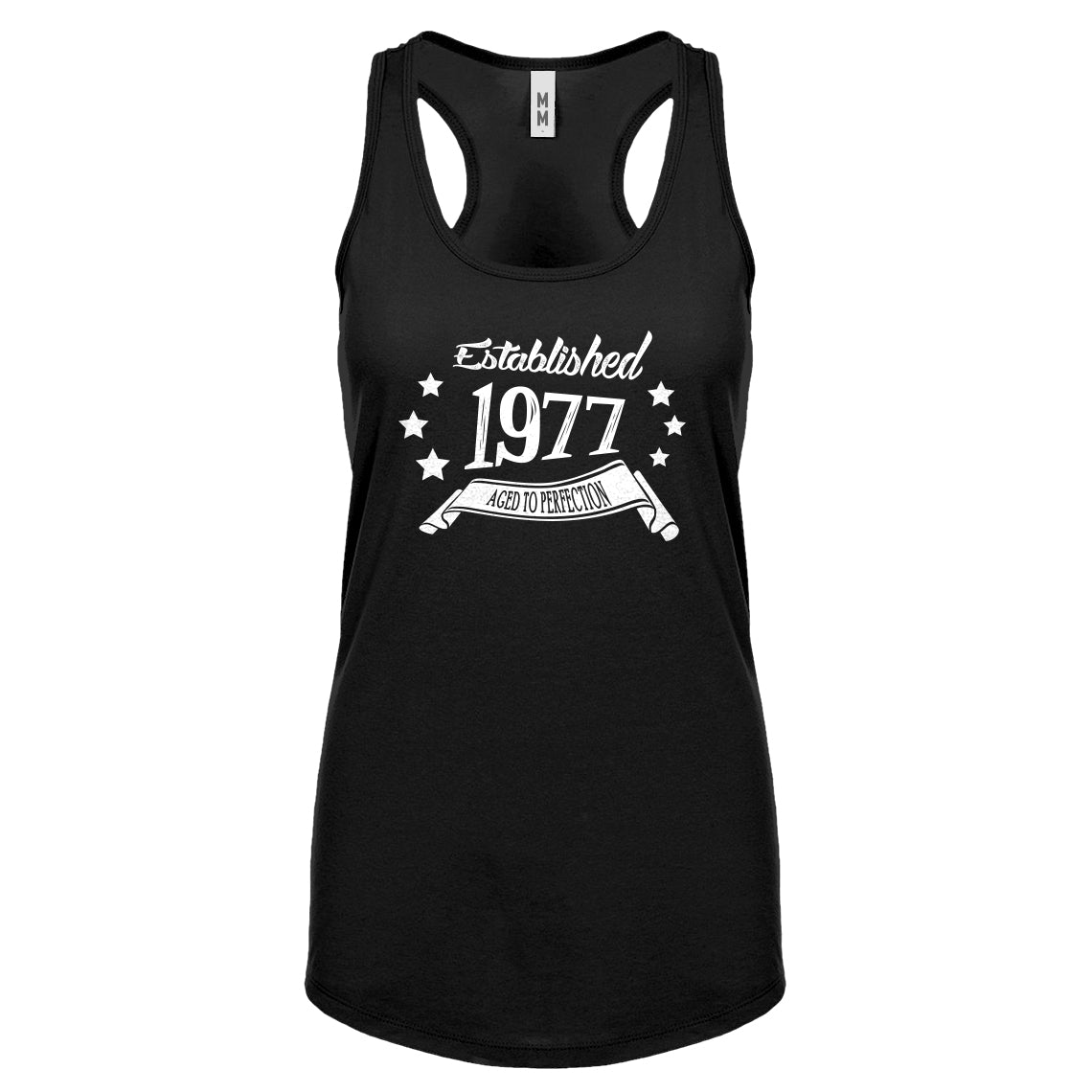 Racerback Established 1977 Womens Tank Top