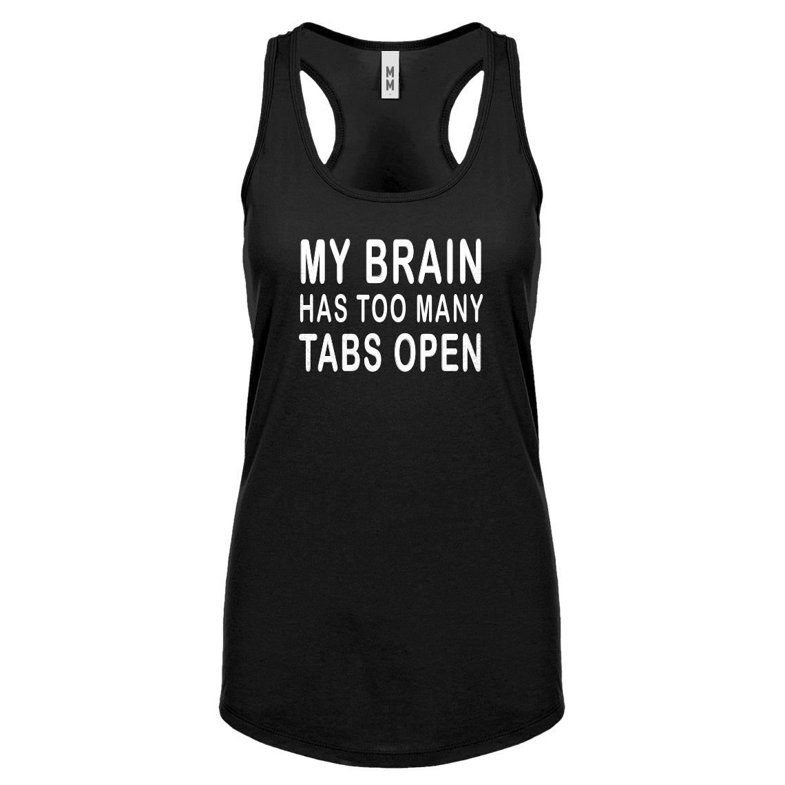 Racerback Too Many Tabs Open Womens Tank Top