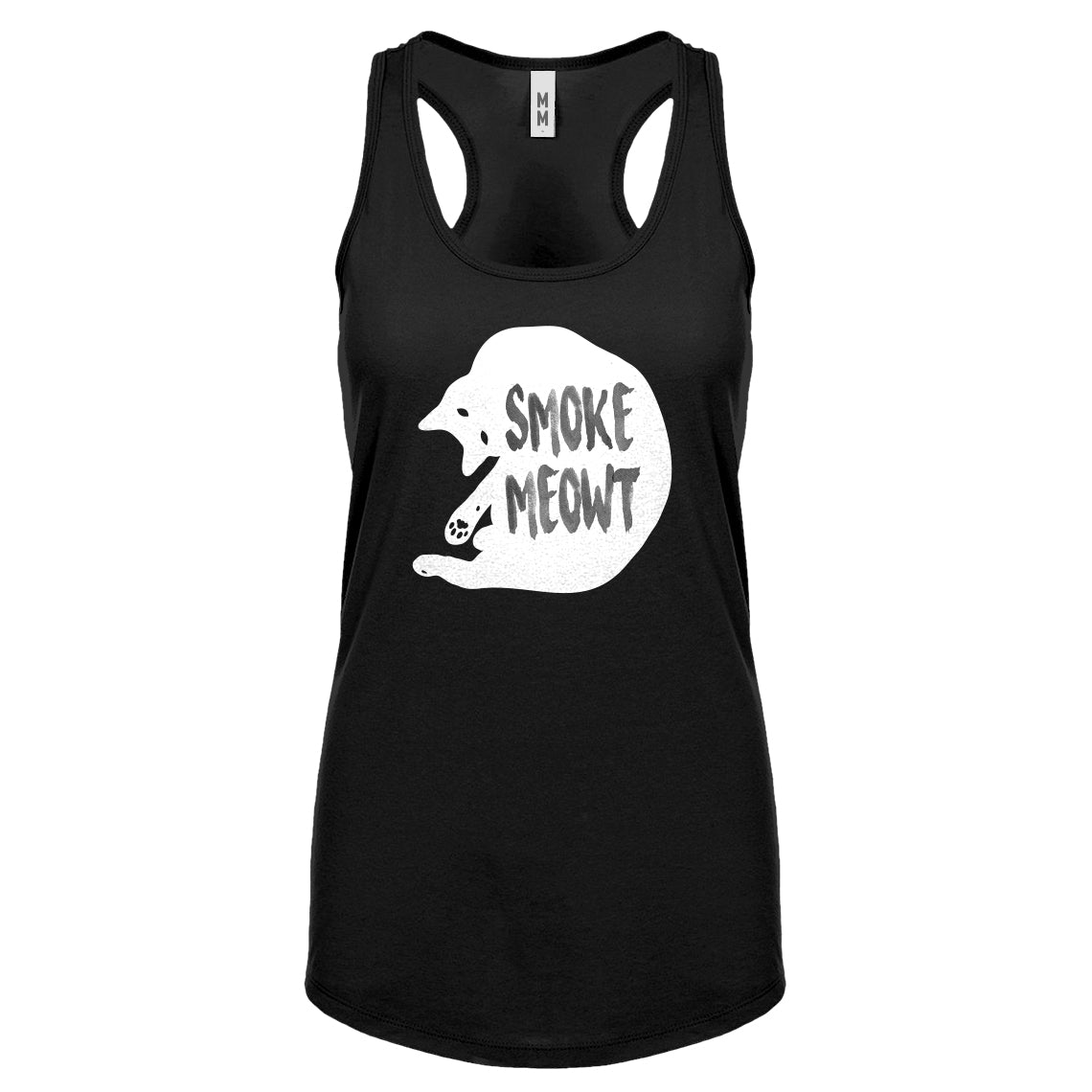 Racerback Smoke Meowt Womens Tank Top