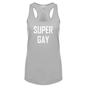 Super Gay Womens Racerback Tank Top