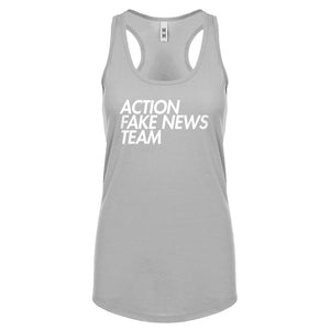 Racerback Action Fake News Team Womens Tank Top