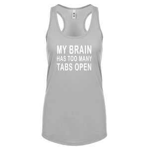 Racerback Too Many Tabs Open Womens Tank Top