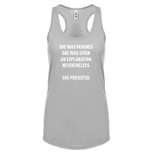Racerback She Persisted Venus Fist Womens Tank Top