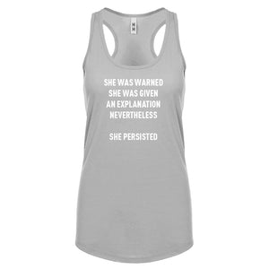 Racerback She Persisted Venus Fist Womens Tank Top