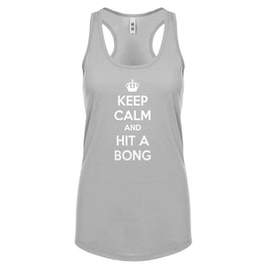 Racerback Keep Calm and Hit a Bong Womens Tank Top