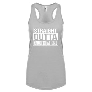 Straight Outta the Upside Down Womens Racerback Tank Top