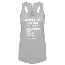 What's Your Heritage? Womens Racerback Tank Top