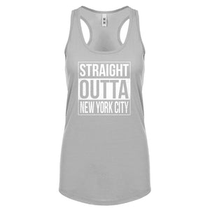 Straight Outta New York City Womens Racerback Tank Top