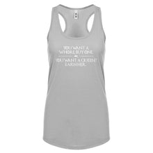 You want a queen? Earn me. Womens Racerback Tank Top