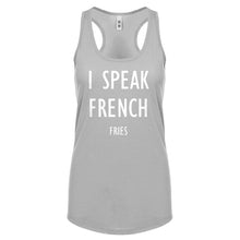 Racerback I Speak French Fries Womens Tank Top