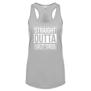 Straight Outta Fawlty Towers Womens Racerback Tank Top