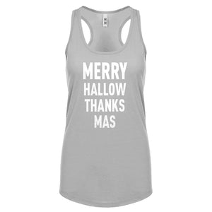 Racerback Merry Hallow Thanks Mas Womens Tank Top