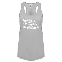 Leggings, Boots, and Pumpkin Spice Womens Racerback Tank Top