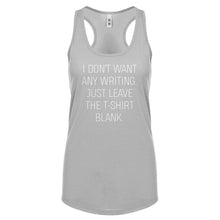 Racerback Leave the Tshirt Blank Womens Tank Top