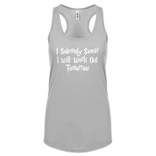 Racerback Solemnly Swear to Work Out Womens Tank Top
