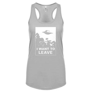 I Want to Leave Womens Racerback Tank Top