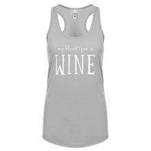My Blood Type is Wine Womens Racerback Tank Top