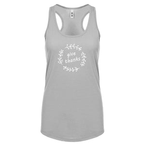 Give Thanks Womens Racerback Tank Top