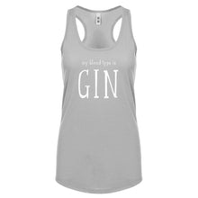 My Blood Type is Gin Womens Racerback Tank Top