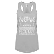 Racerback Im on the Nice List Womens Tank Top