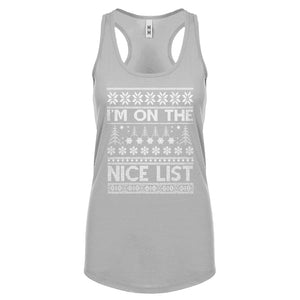 Racerback Im on the Nice List Womens Tank Top
