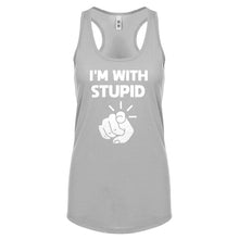 I'm With Stupid You Womens Racerback Tank Top