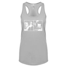 Woman Yelling at Cat Meme Womens Racerback Tank Top