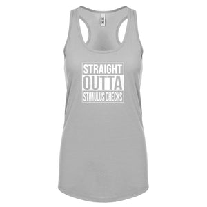 Straight Outta Stimulus Checks Womens Racerback Tank Top