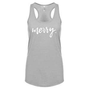 Merry. Womens Racerback Tank Top