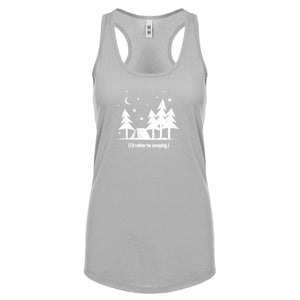 I'd Rather be Camping Womens Racerback Tank Top