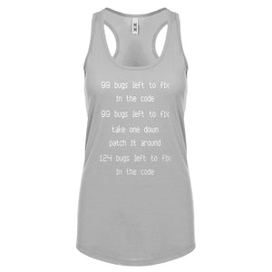Racerback 99 Bugs in the Code Womens Tank Top