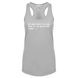 Its Getting Dark Womens Racerback Tank Top