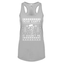 Racerback Dear Santa It Wasn't Me Womens Tank Top