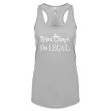 Racerback Relax Gringo I'm Legal Sombrero Womens Tank Top
