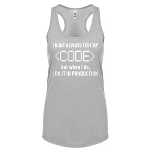 Racerback I Dont Always Code Womens Tank Top