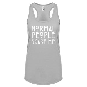 Racerback Normal People Scare Me Womens Tank Top