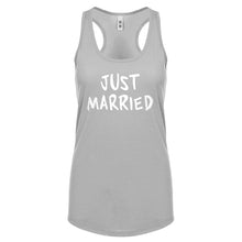 Racerback Just Married Womens Tank Top