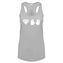 DIAMOND HANDS Womens Racerback Tank Top
