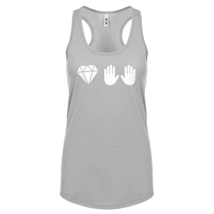 DIAMOND HANDS Womens Racerback Tank Top