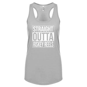 Straight Outta Riskey Reels Womens Racerback Tank Top